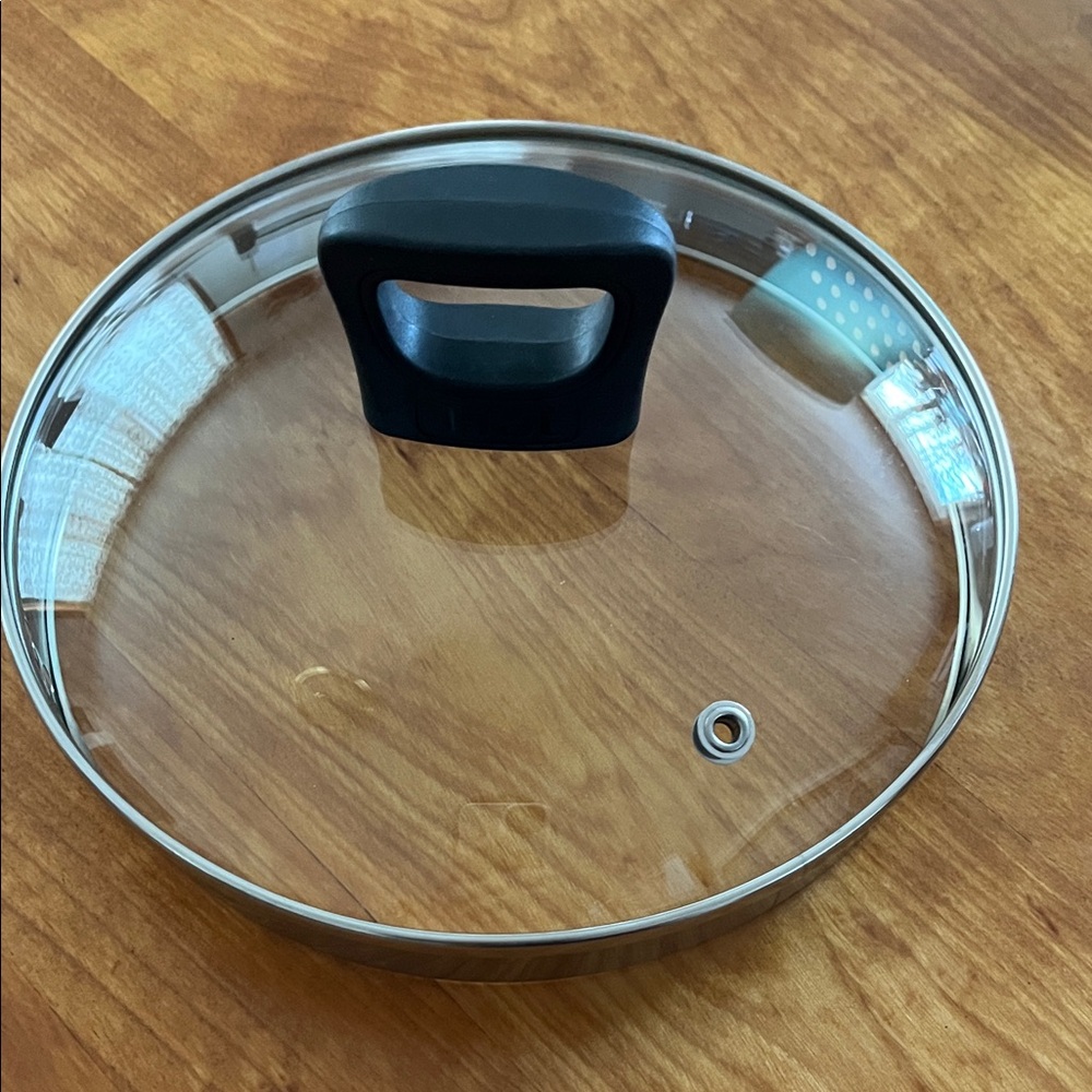 Glass Cookware Lid with Black Handle - Clear Tempered Glass